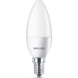 BEC LED Philips, soclu E14, putere 5.5W, forma lumanare, lumina alb calda, alimentare 220 - 240 V, "000008718696474983" (timbru verde 0.45 lei)