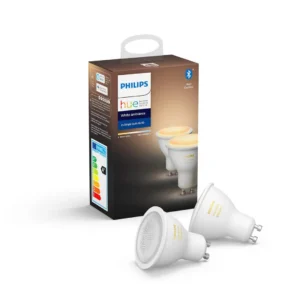 SET 2 SPOTURI incastrate smart LED Philips, soclu GU10, putere 5W, forma spot, lumina alb calda, alimentare 220 - 240 V, "000008718699629298"(timbru verde 0.9 lei)