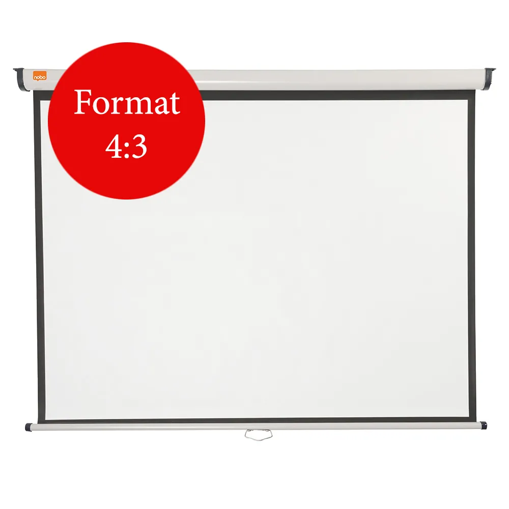 ECRAN proiectie NOBO, manual, format 4 : 3, fixare perete | tavan, 150 x 114 cm, "1902391"