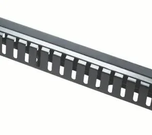 PANOU gestionare cabluri GEMBIRD, tip masca orizontala perforata, 19 inch, 1U, negru, "19C-CM2"