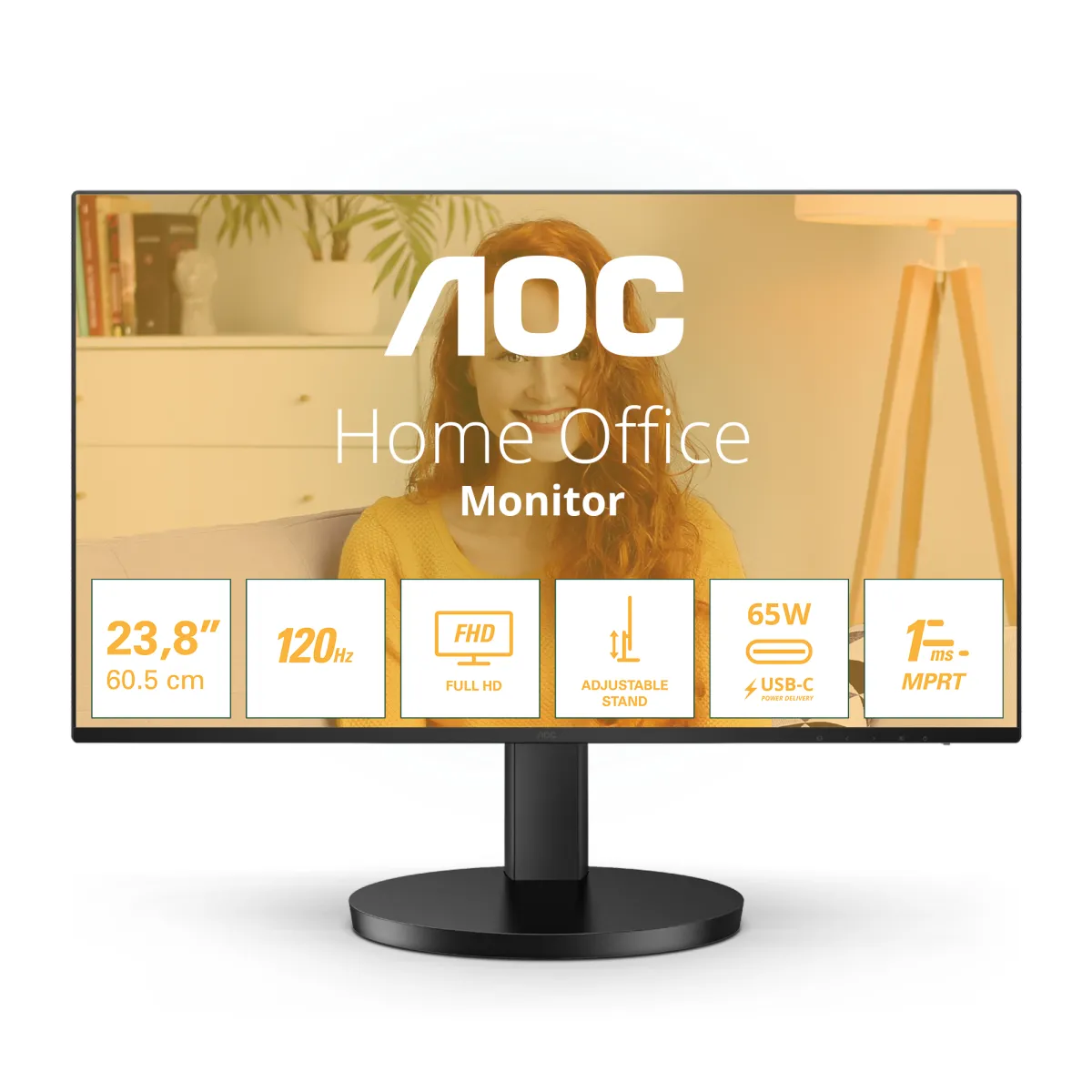 Monitor AOC 23.8" 24B3CF2 "24B3CF2" (timbru verde 7 lei)