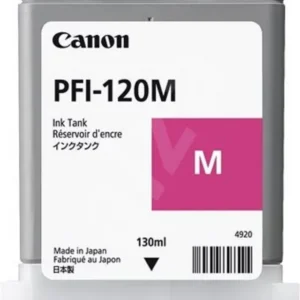 Cartus Cerneala Original Canon Magenta, PFI-120M, pentru IPF TM-200|TM-205|TM-300|TM-305, 130ml, (timbru verde 0.15 lei),NOPP, "2887C001AA"