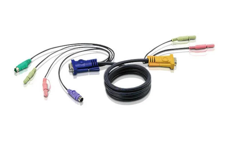 I/O ACC CABLE USB KVM 1.8M/3 IN 1 SPDH 2L-5302P ATEN "2L-5302P" (timbru verde 0.08 lei)