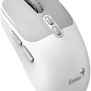 MOUSE Genius "NX-8080S", PC sau NB, wireless 2.4GHz, Bluetooth, optic, 1600 dpi, butoane/scroll 6/1, acumulator, buton Copilot, alb-gri, "31030042401" (timbru verde 0.18 lei) 4710268262473