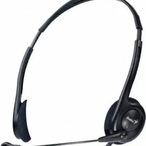 CASTI Genius, "HS-200C", cu fir, standard, utilizare multimedia, microfon pe brat, conectare prin Jack 3.5 mm, negru, "31710151100", (timbru verde 0.8 lei)