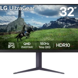 Gaming UltraGear 32GS85Q-B 31.5 inch QHD IPS 1 ms 180 Hz HDR FreeSync & G-Sync Compatible "32GS85Q-B" (timbru verde 7 lei)