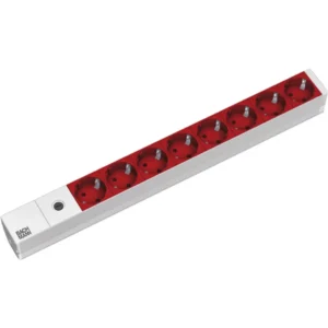 PDU BACHMANN, 1U pt. rack 19 inch, 8 prize Schuko, intrare IEC, max 10 A, cablu 2 m, gri, "333.410" (timbru verde 4 lei)