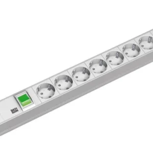 PDU BACHMANN, 1.5U pt. rack 19 inch, 7 prize Schuko, intrare Schuko, max 10 A, cablu 2 m, gri, "333.600" (timbru verde 2 lei)