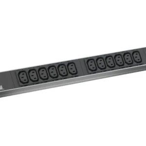 PDU BACHMANN, 1U pt. rack 19 inch, 12 prize IEC, intrare Schuko, max 16 A, cablu 2 m, negru, "333.616" (timbru verde 4 lei)