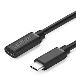 CABLU USB Type-C Ugreen prelungitor, "ED008" USB Type-C (T) la USB Type-C (M), 0.5m, negru, "40574" (timbru verde 0.18 lei) - 6957303845743