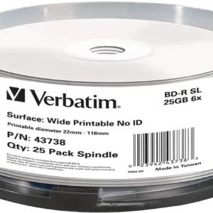 BD-R VERBATIM 25GB, Viteza 6X, 25PK SPINDLE, "43738"