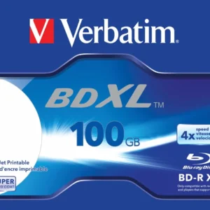 BD-R XL VERBATIM 100GB, viteza 4x, 5 buc, Jewel case, "Wide Inkjet Printable" "43789"