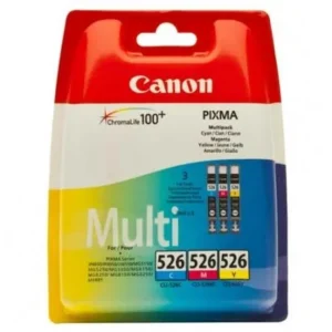 Combo-Pack Original Canon CMY, CLI526Multi, pentru  Pixma iP4850|iP4950|iX6550|MG 5150|MG 5250|MG 5300|MG 5320|MG 5350|MG 6150|MG 6220|MG 6250|MG 8150|MG 8170|MG 8220|MG 8250|MX 715|MX 885|MX 895, 3x9ml, (timbru verde 1.2 lei)"4541B009AA"