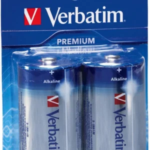 BATERIE VERBATIM D (R20), 1.5V alcalina, 2 buc., "49923" (timbru verde 0.16 lei)