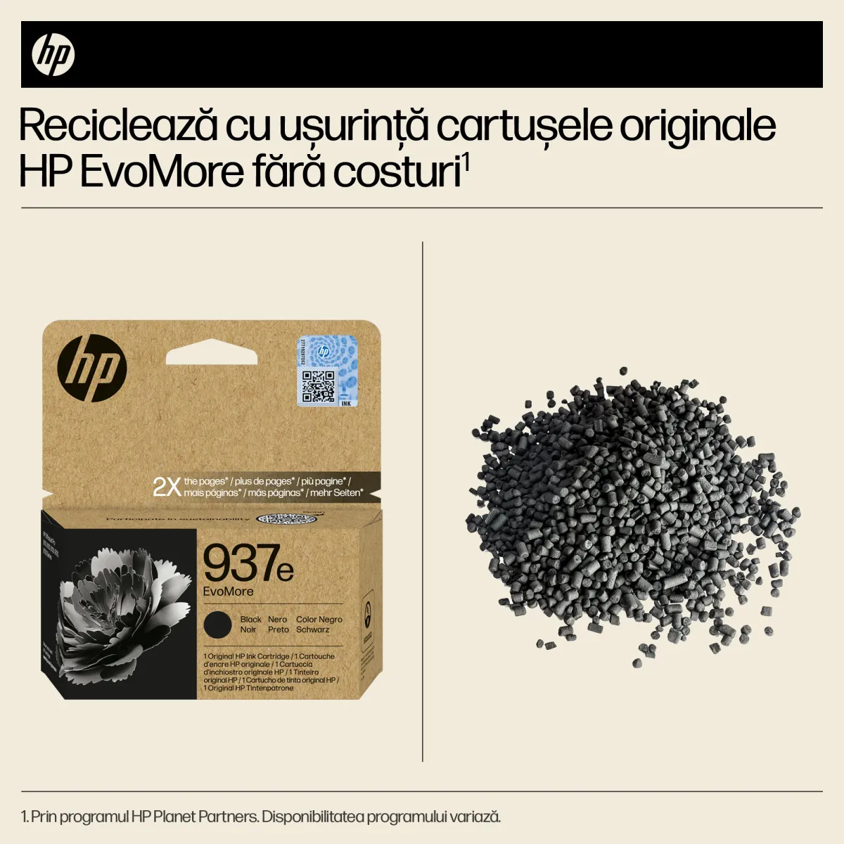 Cartus Cerneala Original HP Black, nr.937e, pentru OJ PRO 9110|9120|9130|9720|9730, 2.5K, incl.TV 0.8 lei)"4S6W9NE" - imagine 4