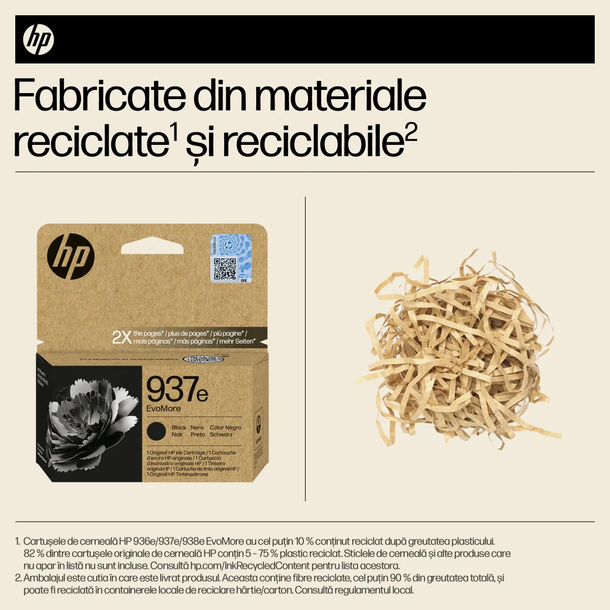 Cartus Cerneala Original HP Black, nr.937e, pentru OJ PRO 9110|9120|9130|9720|9730, 2.5K, incl.TV 0.8 lei)"4S6W9NE" - imagine 5