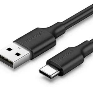 CABLU alimentare si date Ugreen, "US287", Fast Charging Data Cable pt. smartphone, USB la USB Type-C 3A, nickel plating, PVC, 0.25m, negru "60114" (timbru verde 0.08 lei) - 6957303861149