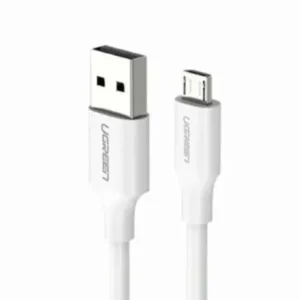 CABLU alimentare si date Ugreen, "US389", Fast Charging Data Cable pt. smartphone, USB 2.0 (T) la Micro-USB (T) 5V/2.4A, 0.5m, alb "60140" (timbru verde 0.08 lei) - 6957303861408