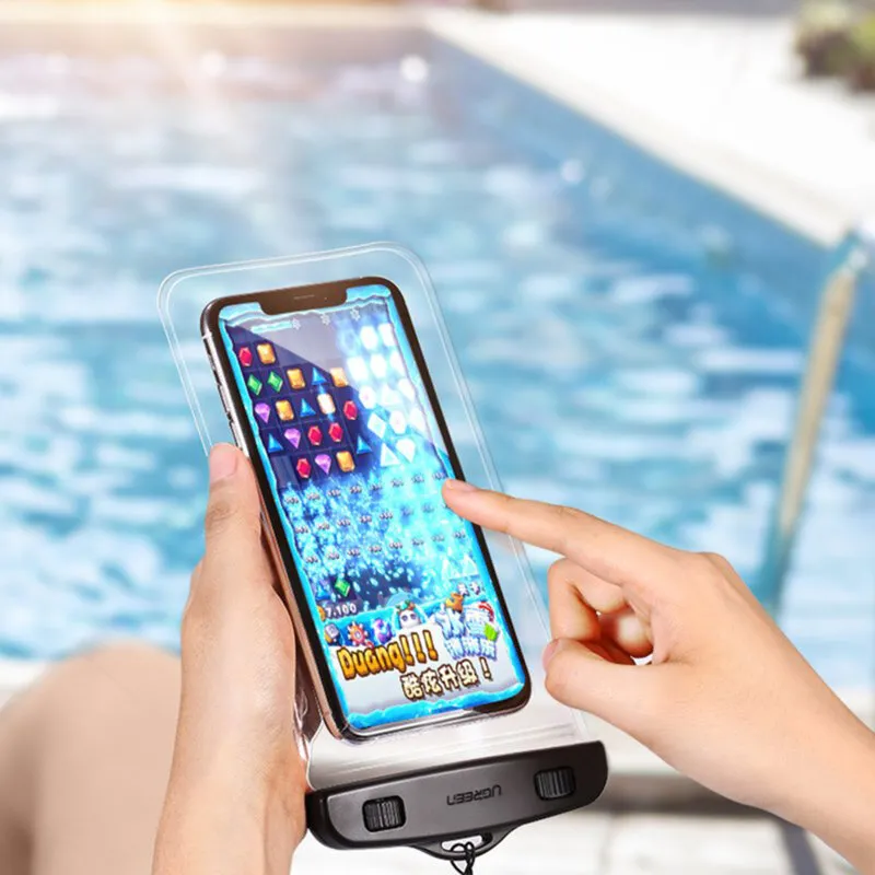 HUSA SMARTPHONE protectie apa Ugreen, "LP186" dimensiuni smartphone maxim 7.2", protectie apa, neagra "60959" - 6957303869596 - imagine 2