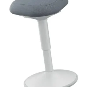 SCAUN ergonomic Leitz Ergo Cozy, pozitie sezut/ in picioare, inaltime reg 57-82 cm, 370x610x377 mm, baza rotunjita pt. rotire/ leganare, sezut din spuma, anti-alunecare, 6.1 Kg, gri-pastel, "65450085"
