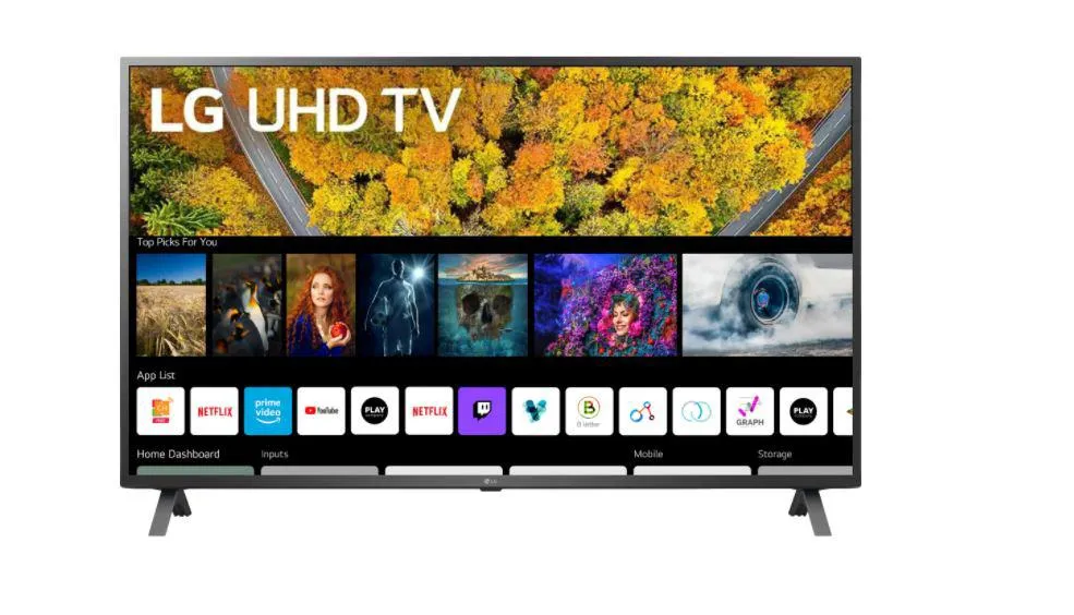 LED TV LG, 164 cm/ 65 inch, Smart TV | Internet TV, ecran plat, rezolutie 4K UHD 3840 x 2160, boxe 20 W, "65UP76703LB" (timbru verde 15 lei)