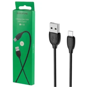 CABLU alimentare si date Borofone "BX19", Charging Data Cable pt. smartphone, USB la USB Type-C, 3A, 1m, negru "6931474701794" (timbru verde 0.18 lei)