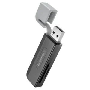 CARD READER extern Borofone "DH9" ,interfata USB 2.0 + USB Type-C,citeste/scrie:SD,microSD viteza pana la 480Mbps,suporta carduri maxim 2TB, negru "6941991112409" (timbru verde 0.03 lei)