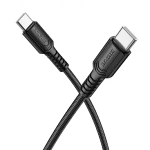 CABLU alimentare si date Borofone "BX116", Fast Charging Data Cable pt. smartphone, USB Type-C la USB Type-C, 60W, 1m, negru "6941991119835" (timbru verde 0.18 lei)