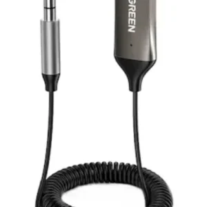 ADAPTOR Bluetooth Jack 3.5 Ugreen, "CM309" alimentare USB, microfon inclus, convertor audio wireless, versiune bluetooth 5.0, negru "70601" (timbru verde 0.18 lei) - 6957303876013