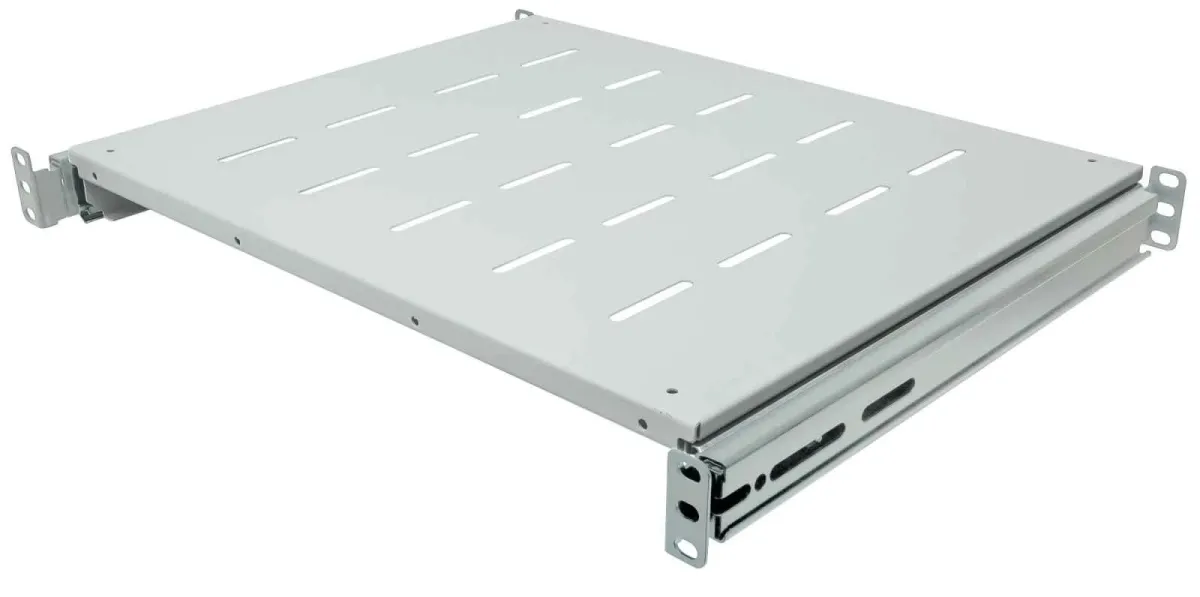 RAFT CULISANT INTELLINET 1U pentru rack 19", adancime 350mm, pentru cabinete cu adancime de 600-800mm, sarcina maxima 35Kg, vopsea antistatic, otel 1.5mm, gray "712323"