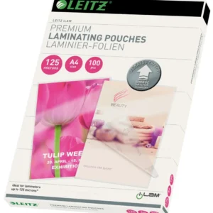 Folie Leitz UDT pentru laminare la cald,  A4, 125 mic., 100buc/set, "74810000"