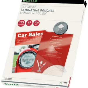 Folie Leitz UDT pentru laminare la cald, A3, 175 mic., 100buc/set, "74900000"