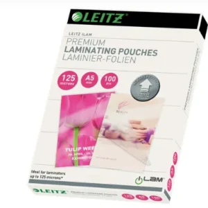Folie Leitz UDT pentru laminare la cald,  A5, 125 mic., 100buc/set, "74930000"