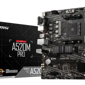 Placa de baza MSI A520M PRO, AMD A520, AM4, mATX "7D14-005R"