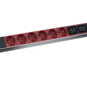 PDU BACHMANN, 1U pt. rack 19 inch, 6 prize IEC | 3 x scoket IEC, intrare IEC, max 16 A, cablu 2 m, gri, "800.2333" (timbru verde 4 lei)