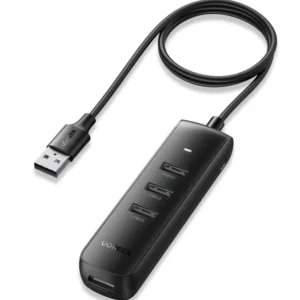 HUB extern Ugreen, "CM416" porturi USB: USB 3.0 x 4, conectare prin USB 3.0, lungime 1 m, negru, "80657" (timbru verde 0.8 lei) - 6957303886579