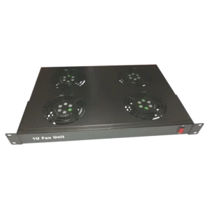 Ventilator 4 fan + cablu alimentare 1,5m , 1U , negru - DATEUP "9801130771" (timbru verde 2 lei)