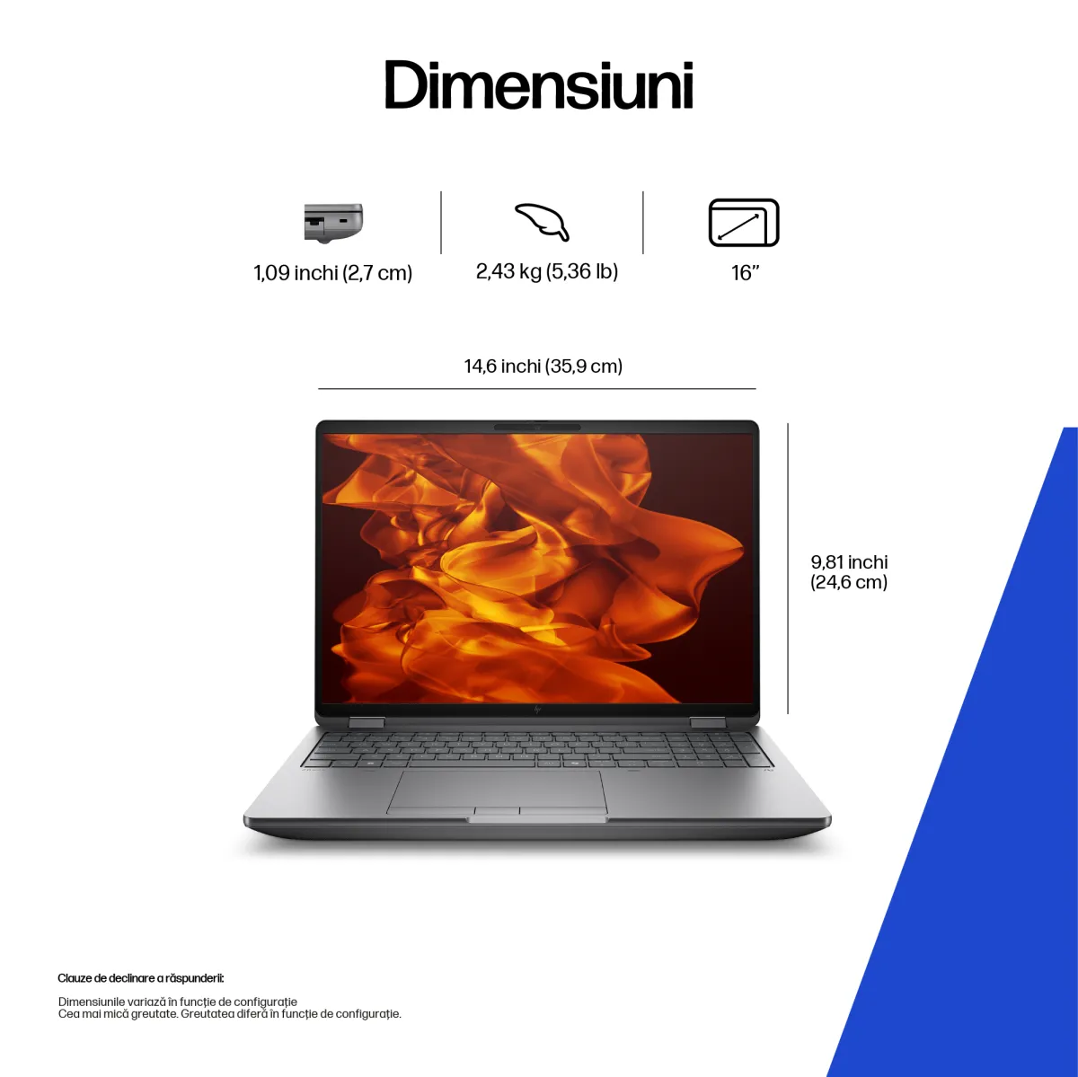 NB ZBOOK FURY G1I CU9-285HX/16" 32GB/1TB W11P 98L37ET HP "98L37ET" (timbru verde 3.5 lei) - imagine 5