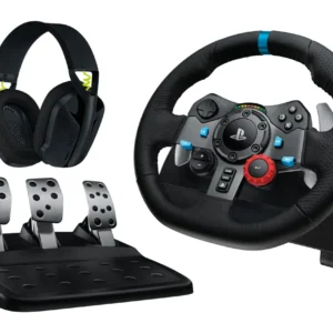 LOGITECH G29 EU + G435 Black Gaming Controller Aluminium Black USB Steering wheel + pedals + headset PC "991-000539" (timbru verde 0.8 lei)