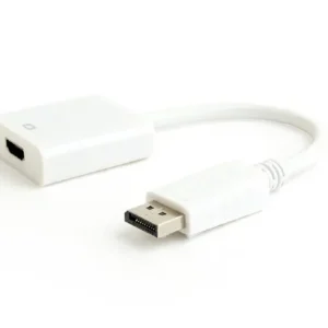 CABLU video GEMBIRD, adaptor DisplayPort (T) la HDMI (M), 10cm, rezolutie maximaFull HD (1920 x 1080) la 60Hz, alb, "A-DPM-HDMIF-002-W" (timbru verde 0.08 lei)