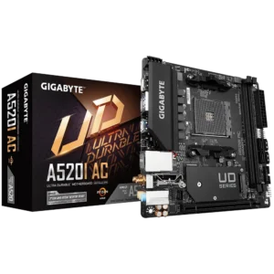 PLACA de BAZA Gigabyte "A520I AC", skt AM4, mini ITX, AMD A520, 2 x DDR4, max. 64 GB, 4 x SATA, 1 x M.2, 7.1, "A520I AC"