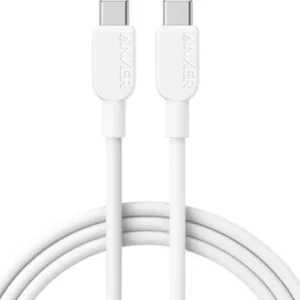 Cablu alimentare si date Anker, USB Type-C (T) la USB Type-C (T), 1.8m 240W, invelis nylon, braided "A81D6H21" - White( timbru verde 0.03 lei)