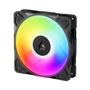 Ventilator Arctic "P12 Pro Reverse A-RGB", 120mm, 400 - 2500 rpm, FDB, 110 cfm, 4-Pin Fan Plug + 4-Pin Socket, negru, "ACFAN00322A" (timbru verde 0.18lei)