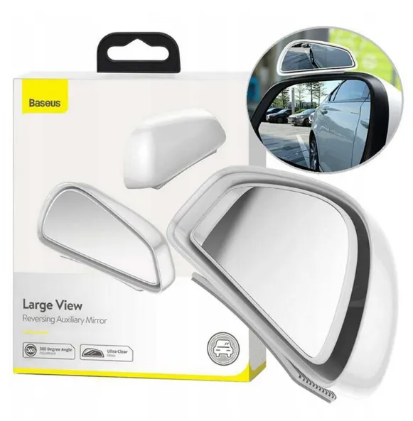 OGLINDA auto auxiliara Baseus, cu unghi larg, adeziv 3M, pachetul contine 2 bucati, alb "ACFZJ-02" - 6953156213357 - imagine 5