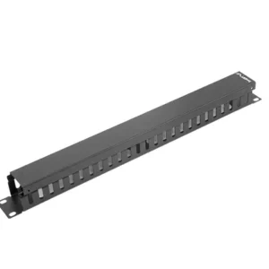 Panou mngmt cabluri tip A, 1U, negru "AK-1201-B"