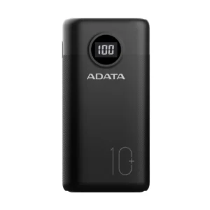 POWER BANK ADATA 10000mAh, Quick Charge 3.0 + PD 22.5W, 2 x USB & 1 x USB-C,digital display pt. status baterie,P10000QCD 10.000 mAh, total 3A,black, "AP10000QCD-DGT-CBK" (timbru verde 0.98 lei)