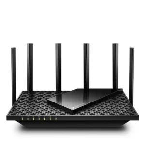 ROUTER TP-Link wireless Wi-Fi 6E, AXE5400, 4 porturi LAN Gigabit, 1 port WAN Gigabit, 1 x USB 3.0, Tri Band 5400Mbps, 6 x antena externa, "Archer AXE75" (timbru verde 0.8 lei)