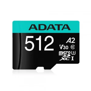 CARD MicroSD ADATA, 512 GB, microSDHC, clasa 10, standard UHS-I U3, "AUSDX512GUI3V30SA2" (timbru verde 0.03 lei)