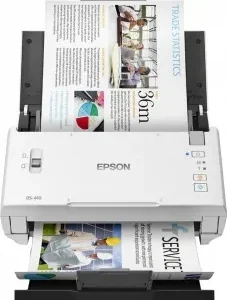 SCANNER  EPSON DS-410, A4, tip sheetfed, viteza scanare: 52 ipm alb-negru si color, rez. optica 600x600dpi, ADF Single Pass 50 pagini, duplex, senzor CIS, USB 2.0-B "B11B249401" , (timbru verde 4 lei)(RAPO)