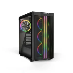 CARCASA be quiet! "PURE BASE 500 FX Black", Middle Tower, ATX, fara sursa,4xfan, USB 3.2 gen 1 x 1,USB Type-C x 1,audio+mic,PSU shroud, 7 sloturi expansiune,ARGB,negru, "BGW43" (timbru verde 0.4lei)